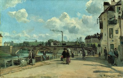 View of Pontoise: Quai au Pothuis by Camille Jacob Pissarro